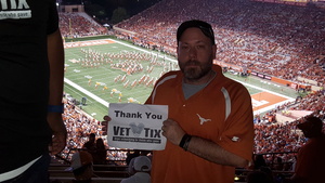 Richard attended Texas Longhorns vs. Kansas State - NCAA Football on Oct 7th 2017 via VetTix 
