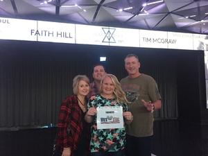 Paul attended Soul2Soul Tour With Tim McGraw and Faith Hill on Oct 5th 2017 via VetTix 