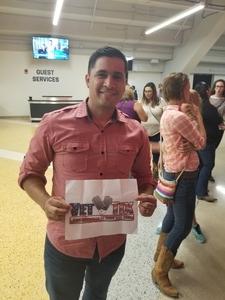 James attended Soul2Soul Tour With Tim McGraw and Faith Hill on Oct 5th 2017 via VetTix 