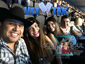 Uriel attended Soul2Soul Tour With Tim McGraw and Faith Hill on Oct 5th 2017 via VetTix 