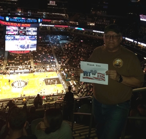 Franklin attended Brooklyn Nets vs. Atlanta Hawks - NBA on Oct 22nd 2017 via VetTix 