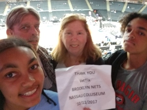 James attended Brooklyn Nets vs. Philadelphia 76ers - NBA - Preseason! on Oct 11th 2017 via VetTix 