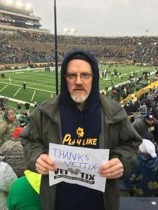 Robert attended Notre Dame Fighting Irish vs. Wake Forest - NCAA Football - Military Appreciation Game on Nov 4th 2017 via VetTix 