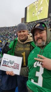 Anthony attended Notre Dame Fighting Irish vs. Wake Forest - NCAA Football - Military Appreciation Game on Nov 4th 2017 via VetTix 