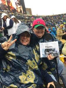 Shelley attended Notre Dame Fighting Irish vs. Wake Forest - NCAA Football - Military Appreciation Game on Nov 4th 2017 via VetTix 