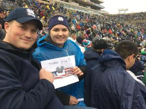 Adam attended Notre Dame Fighting Irish vs. Wake Forest - NCAA Football - Military Appreciation Game on Nov 4th 2017 via VetTix 