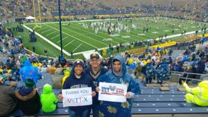 John attended Notre Dame Fighting Irish vs. Wake Forest - NCAA Football - Military Appreciation Game on Nov 4th 2017 via VetTix 
