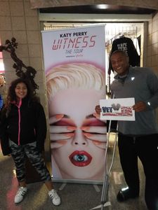 kenon attended Katy Perry: Witness the Tour With Noah Cyrus on Oct 12th 2017 via VetTix 