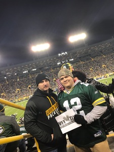 Triston attended Green Bay Packers vs. Detroit Lions - NFL on Nov 6th 2017 via VetTix 