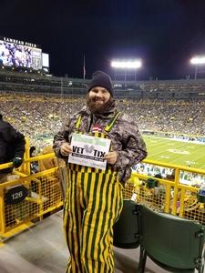 Travis attended Green Bay Packers vs. Detroit Lions - NFL on Nov 6th 2017 via VetTix 