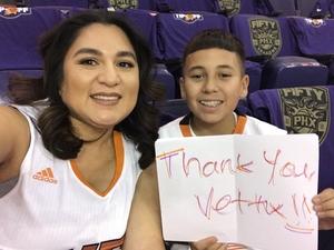 Christina attended Phoenix Suns vs. Portland Trail Blazers - NBA - Home Opener! on Oct 18th 2017 via VetTix 