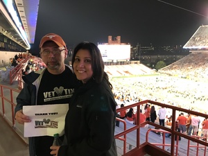 Margie attended Texas Longhorns vs. Kansas - NCAA Football - Military Appreciation Night on Nov 11th 2017 via VetTix 