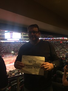KEVIN attended Arizona Coyotes vs. Winnipeg Jets - NHL - Military Appreciation Game! on Nov 11th 2017 via VetTix 