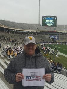 Brian attended 2017 Zaxby's Heart of Dallas Bowl - West Virginia Mountaineers vs. Utah Utes - NCAA Football on Dec 26th 2017 via VetTix 