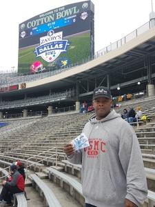 Marcus attended 2017 Zaxby's Heart of Dallas Bowl - West Virginia Mountaineers vs. Utah Utes - NCAA Football on Dec 26th 2017 via VetTix 
