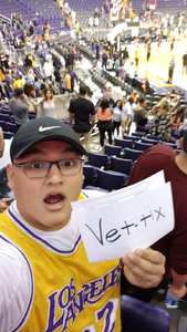 Dino attended Phoenix Suns vs. Los Angeles Lakers - NBA on Nov 13th 2017 via VetTix 