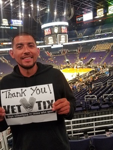 Arturo attended Phoenix Suns vs. Houston Rockets - NBA on Nov 16th 2017 via VetTix 