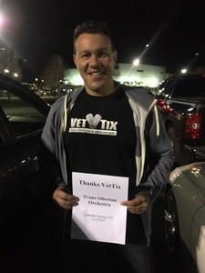 Michael attended Trans-siberian Orchestra - Winter Tour 2017: the Ghosts of Christmas Eve on Nov 19th 2017 via VetTix 