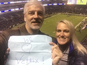 Sean and Millie attended Baltimore Ravens vs. Houston Texans - NFL - Monday Night Football on Nov 27th 2017 via VetTix 