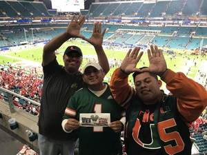Richie attended 2017 Capital One Orange Bowl - Wisconsin Badgers vs. Miami Hurricanes - NCAA Football on Dec 30th 2017 via VetTix 