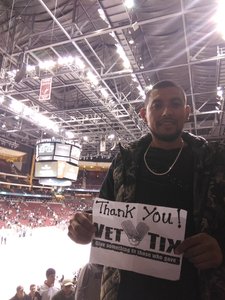 Arturo attended Arizona Coyotes vs. Tampa Bay Lightning - NHL on Dec 14th 2017 via VetTix 
