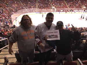 Ron attended Arizona Coyotes vs. Tampa Bay Lightning - NHL on Dec 14th 2017 via VetTix 