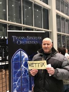 randy attended Trans-siberian Orchestra Presented by Hallmark Channel - 8 Pm Show on Dec 26th 2017 via VetTix 