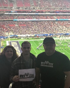 Jeffrey attended Playstation Fiesta Bowl - Washington Huskies vs. Penn State Nittany Lions - NCAA Football on Dec 30th 2017 via VetTix 