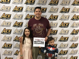 Michael attended Ace Comic Con at Gila River Arena (tickets Only Good for Monday, January 15th) on Jan 15th 2018 via VetTix 