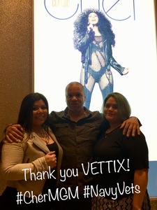 Rosemary attended Cher Live at the MGM National Harbor Theater on Feb 22nd 2018 via VetTix 