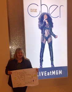 Nancy attended Cher Live at the MGM National Harbor Theater on Feb 22nd 2018 via VetTix 