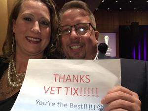 Edward attended Cher Live at the MGM National Harbor Theater on Feb 22nd 2018 via VetTix 