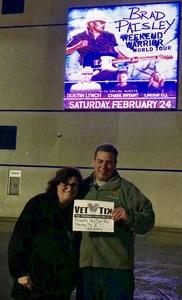 Dan H. attended Brad Paisley - Weekend Warrior World Tour With Dustin Lynch, Chase Bryant and Lindsay Ell on Feb 24th 2018 via VetTix 