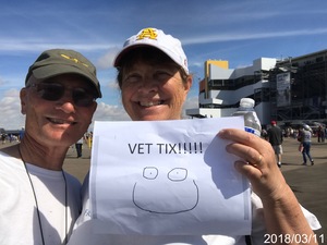 Robert attended 2018 TicketGuardian 500 - Monster Energy NASCAR Cup Series on Mar 11th 2018 via VetTix 