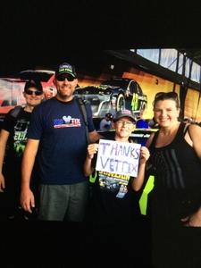 Kathryn attended 2018 TicketGuardian 500 - Monster Energy NASCAR Cup Series on Mar 11th 2018 via VetTix 