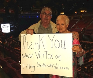 Tracy and Denise attended Brad Paisley - Weekend Warrior World Tour With Dustin Lynch, Chase Bryant and Lindsay Ell on Mar 9th 2018 via VetTix 