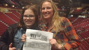 Jessica attended Brad Paisley - Weekend Warrior World Tour With Dustin Lynch, Chase Bryant and Lindsay Ell on Mar 9th 2018 via VetTix 
