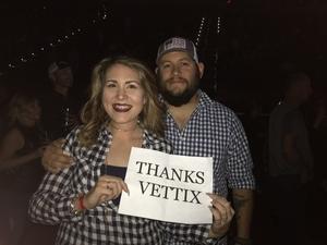 Tracey attended Brad Paisley - Weekend Warrior World Tour With Dustin Lynch, Chase Bryant and Lindsay Ell on Mar 9th 2018 via VetTix 