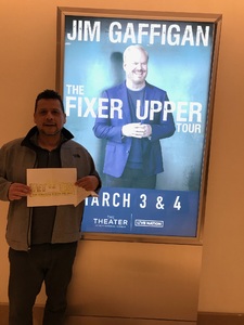 Raymond attended Jim Gaffigan - the Fixer Upper on Mar 4th 2018 via VetTix 