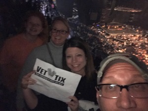 Julie attended Brad Paisley - Weekend Warrior World Tour With Dustin Lynch, Chase Bryant and Lindsay Ell on Apr 6th 2018 via VetTix 