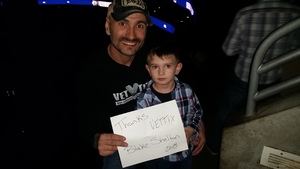 Lawrence attended Blake Shelton With Brett Eldredge, Carly Pearce and Trace Adkins on Mar 17th 2018 via VetTix 