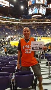 Manuel attended Phoenix Suns vs. Detroit Pistons - NBA on Mar 20th 2018 via VetTix 