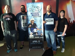 Jonah Flores attended Brad Paisley - Weekend Warrior World Tour With Dustin Lynch, Chase Bryant and Lindsay Ell on Apr 12th 2018 via VetTix 