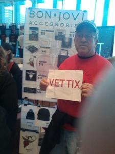Richard attended Bon Jovi - This House is not for Sale Tour - Sunday Night on Apr 8th 2018 via VetTix 