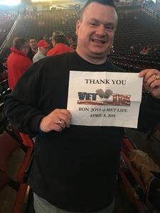 Brian attended Bon Jovi - This House is not for Sale Tour - Sunday Night on Apr 8th 2018 via VetTix 