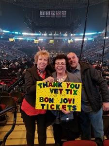 Jill attended Bon Jovi - This House is not for Sale Tour - Sunday Night on Apr 8th 2018 via VetTix 