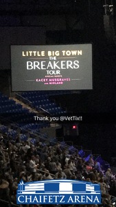 Josh Heisner attended Little Big Town - the Breakers Tour With Kacey Musgraves and Midland on Apr 7th 2018 via VetTix 