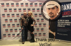 Jerall and Jessica attended Brad Paisley Weekend Warrior World Tour Standing and Lawn Seats Only on Apr 13th 2018 via VetTix 