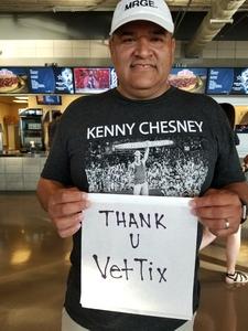 Juan attended Kenny Chesney: Trip Around the Sun Tour With Thomas Rhett and Old Dominion on May 19th 2018 via VetTix 