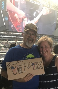 Dwayne attended Kenny Chesney: Trip Around the Sun Tour With Thomas Rhett and Old Dominion on May 19th 2018 via VetTix 